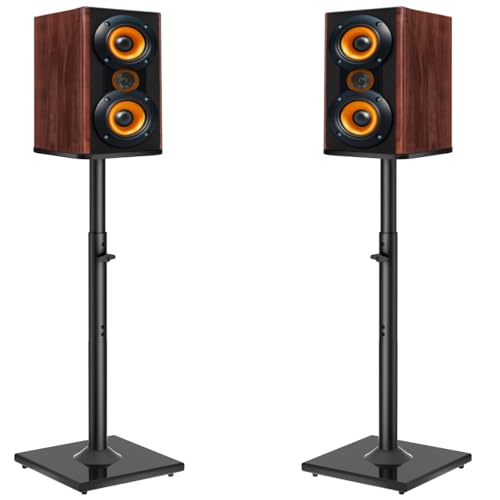 BQKOZFIN スピーカースタンド 高さ80~106cm スピーカー台 スピーカーマウント 耐荷重10kg 日本語説明書..