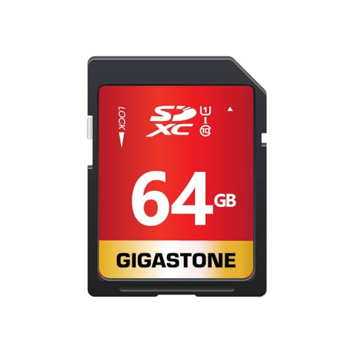 【5年保証】GIGASTONE 64GB SDカード SDXC UHS-I U1 C10 80MB/s メモリーカード フルHD ビデオ デジタルカメラ 高速記...
