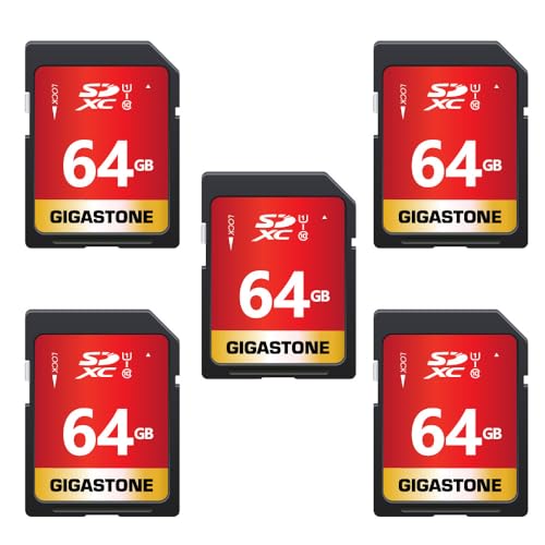 5ǯݾڡGIGASTONE 64GB SD 5ĥå SDXC UHS-I U1 C10 80MB/s ꡼ եHD ӥǥ ǥ륫...