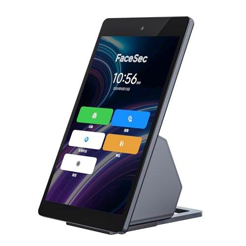 FaceSec(フェイスセック) タイムレコーダー AI顔認証 高速 高精度 2万人登録 勤怠管理システム内蔵 自動集計 シフト管理 ペーパーレス 簡単操作 8インチ据え置き型（FAD-D80）