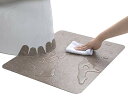 Sanko サンコー トイレマット 滑り止め ずれない 拭ける 床汚れ防止 ショート ブラウン 無地 55×43cm おくだけ吸着 日本製 KK-54