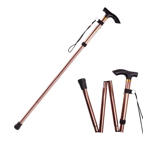 杖 折りたたみ 軽量 ステッキ 介護 男性 女性 おしゃれ 伸縮 4段階調整 (コーヒー色) (コーヒー色)