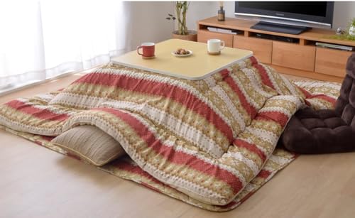 こたつ布団 正方形 こたつ掛け布団 ノルディック レッド 約190×190cm 掛け布団単品 日本製 掛布団 おしゃれ 火燵 #5970119