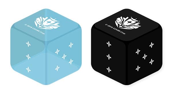 樂天商城 - ホロライブ hololive OFFICIAL CARD GAME オフィシャルサイコロ『Light Blue＆Black(2個セット)』