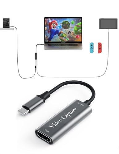 【2025年新登場】JastBang USB-C HDMIキャプチャーボード UVC対応 小型軽量 電源不要 4Kパススルー&HD1080P/60Hz録画対応 ...