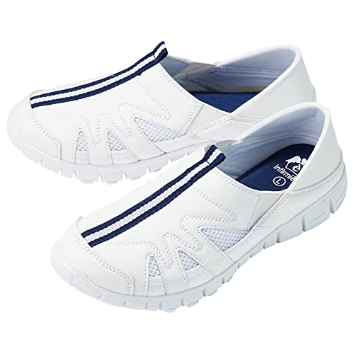 [アンファミエ] ナースシューズ スポーツフィット サイドゴム 2WAY 軽量 高反発中敷き 通気性 レディー..