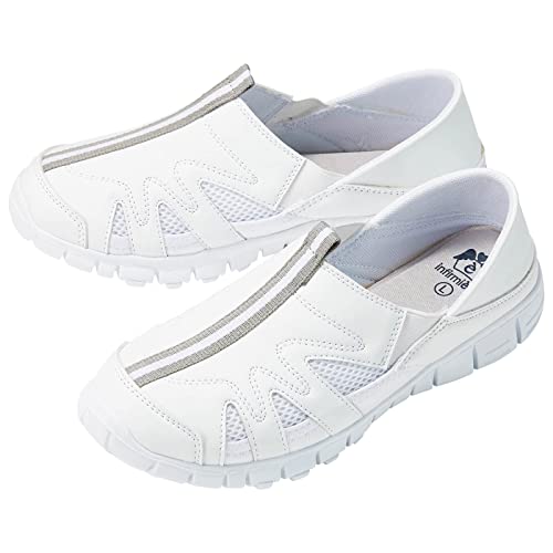 [アンファミエ] ナースシューズ スポーツフィット サイドゴム 2WAY 軽量 高反発中敷き 通気性 レディー..