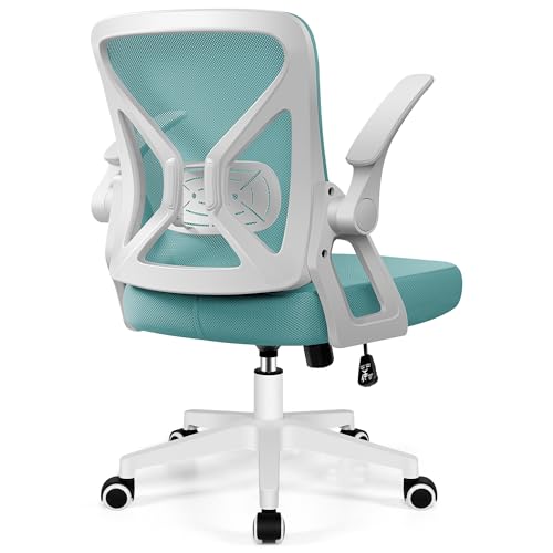 FelixKing デスクチェア オフィスチェア 椅子 テレワーク 疲れない 跳ね上げ式肘掛 コンパクト 調節可能 ロッキング pc 事務椅子 360度回転 通...
