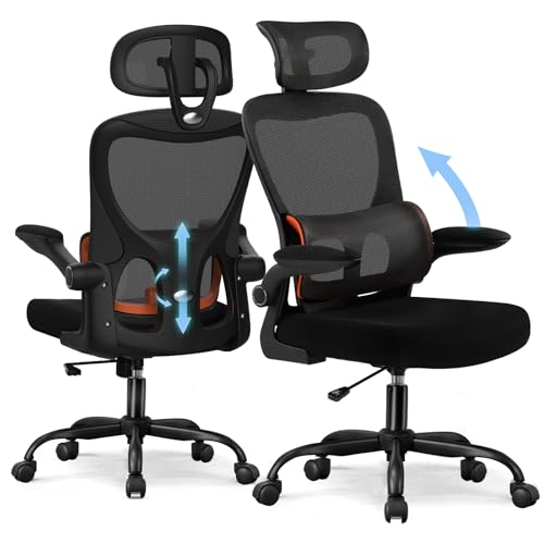 ComHoma デスクチェア オフィスチェア 椅子 テレワーク 疲れない pcチェア メッシュ 人間工学 ランバーサポート 跳ね上げ式アームレスト 腰が痛くなら...