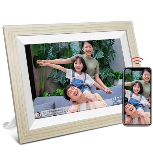 32GBのWiFiデジタルフォトフレーム、10.1インチのスマートデジタルフォトフレーム、IPSタッチスクリーンHDディスプレイ、無料アプリを介してどこでも写真...