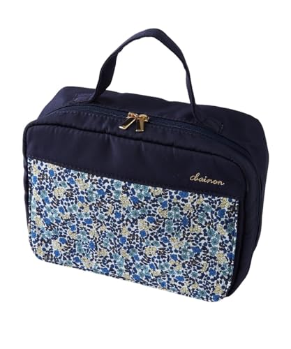 [ニッセン] リバティプリント おしりふきがサッと出せるおむつポーチ レディース ネイビー