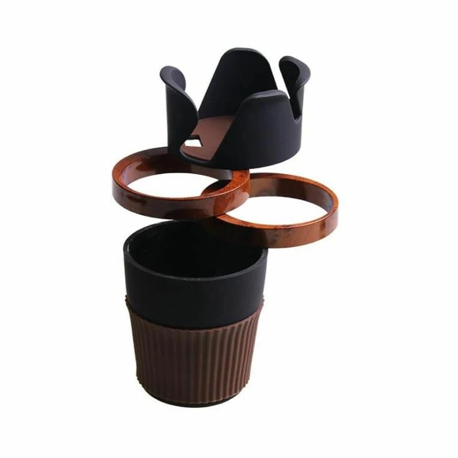 MAKOTOYA スペースマスカー 車用 ドリンクホルダー 増設 4個 省スペース 360度回転 スマホ サングラス ..