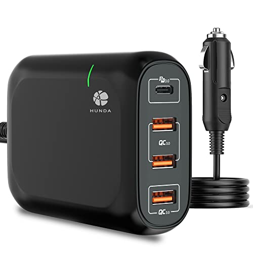 シガーソケット usb カーチャージャー 119W 4ポートPD3.0 & QC3.0車載充電器 Type-C 65W 車載急速充電..