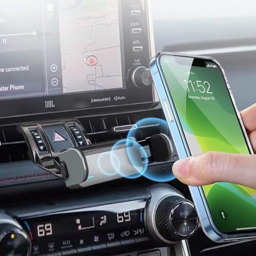 【BIXUAN】トヨタ rav4 スマホホルダー 50系 5代目 2019.4〜 rav4専用スマホホルダー 車載スマホホルダー 自動開閉 エアコン吹き出し口 取付簡単 スマホ スタンド スマホ置き 車用 360度回転 電動ス