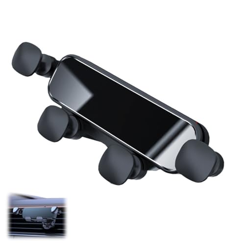MHSKNHW 車 スマホホルダー 置くだけ 車載スマホスタンド エアコン吹き出し口 片手操作 重力式 スマホスタンド 取り付け簡単 転落防止 防振 360°回...