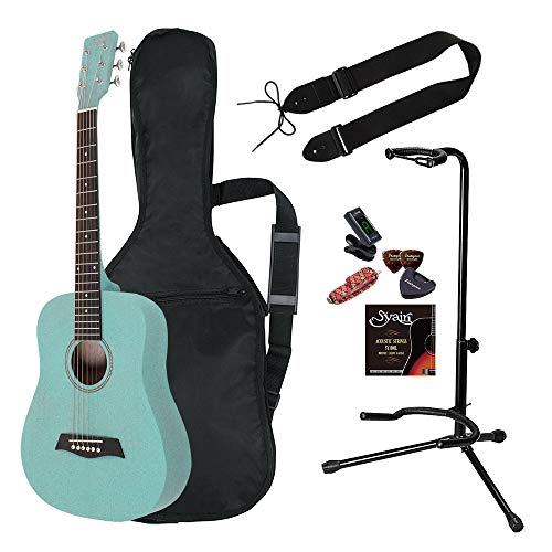 S.Yairi ヤイリ ミニアコースティックギター 初心者セット オリジナル9点 スペシャルセット YM-02/UBL ライトブルー (チューナー/カポ/スト...