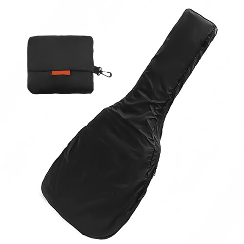 Musiin エレキギターバッグ レインカバー - 防水保護 軽量で折りたたみ可能なデザイン ブラック