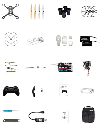 【RadioLink直営店】組立キット送受信機同梱 74.5g 超小型レーシングミニ ドローン100g未満 航空法規制対象外 DIYによりUAV構造知識を深める...