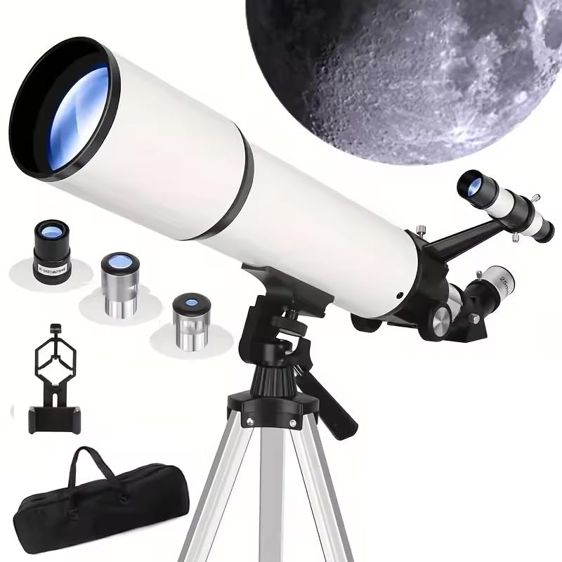 BORWOLF 80600 プロフェッショナル 天体望遠鏡 180倍 単眼鏡 80MM 大口径 星空観察 バードウォッチング 月 星雲 望遠鏡 天体観測 赤道儀 接眼レンズ 対物レンズ ファインダー アイピース 架台 光学