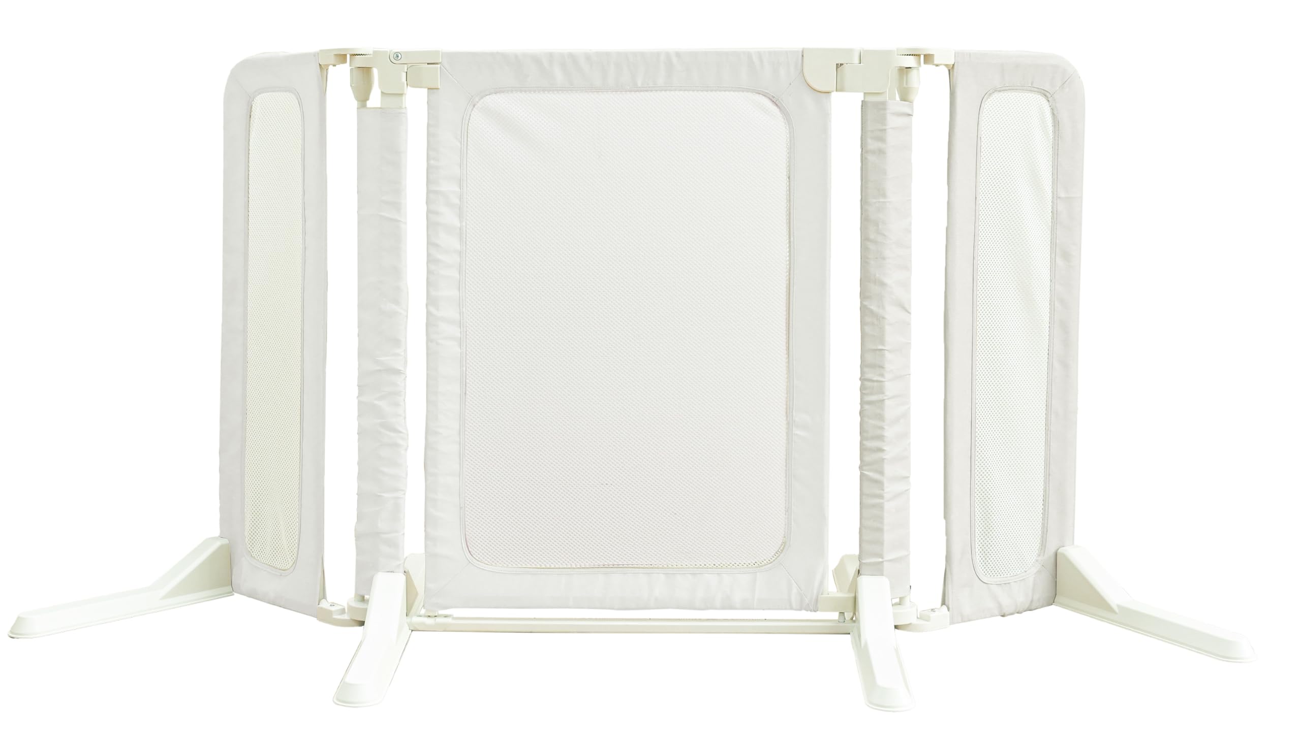 Wanyanya (わにゃにゃ) おくだけラグズゲート 【最大展開時: 幅121.5×高さ71×奥行66cm】 ペットゲート 自立式 簡単設置 (グレー)