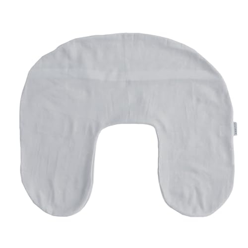 [LILIANA] 授乳クッション カバーのみ 綿100％ イブル素材 洗える 洗濯機対応 おしゃれ U字型 ベビー 新生児 マタニティ 丸洗い可能 (ダブルガーゼ, グレー)