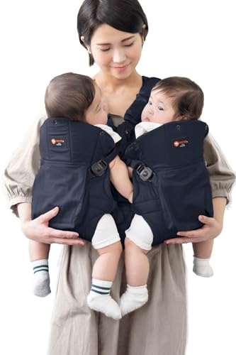 ナップナップ ふたご抱っこひも napnap 抱っこ紐 正規品 メーカー直営店 だっこひも ベビーキャリー ベビーキャリア 出産準備 双子 多胎 年子 ネイビー