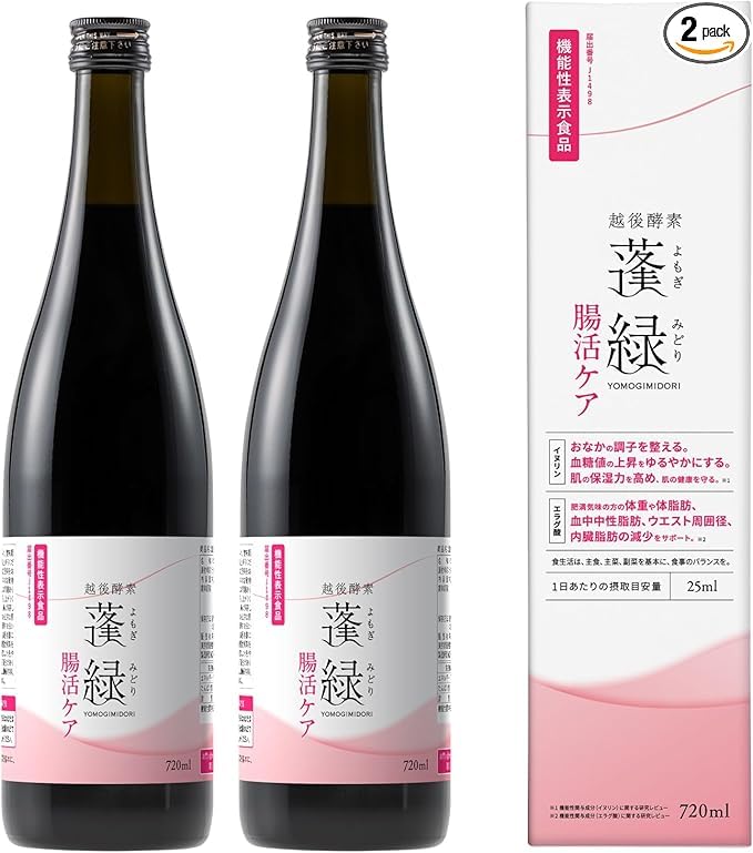 越後酵素蓬緑 腸活ケア 720ml×2本 腸活 腸内環境を整える イヌリン エラグ酸