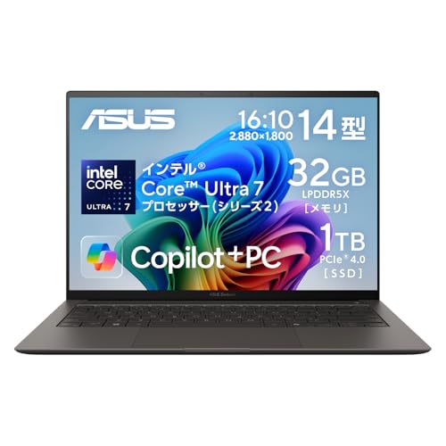ASUS Ρȥѥ Zenbook S 14 UX5406SA 14 ƥ Core Ultra 7 258V  32GB SSD 1TB...