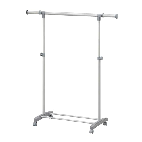 【上下左右に調節可能】アイリスオーヤマ 組立5分パイプハンガー 18着収納 キャスター付き バッグハン..