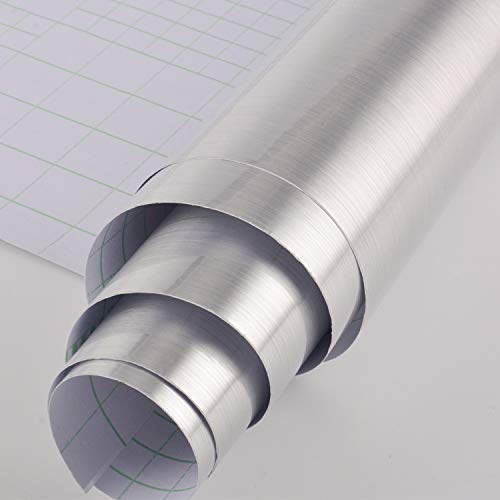 楽天メンズ雑貨Genesis金属 壁紙シール アルミシート ステンレスシート メタリックシート 無地 銀 40CMx10M 防水 防油 耐熱 キッチン リメイクシート はがせる ウォールステッカー 模様替え 家電 食器洗い機 冷蔵庫