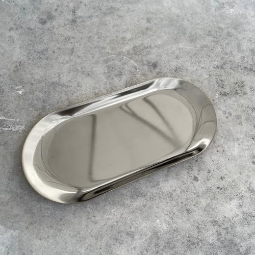 ステンレストレー 金属製コイントレイ アンティーク ((銀)ミラー【M】)