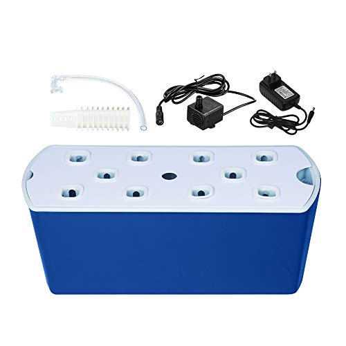 LAPOND 水耕栽培システム 10穴 水耕栽培キット 水耕栽培植物用 水耕栽培野菜/果物/ハーブ/花など 屋内/..