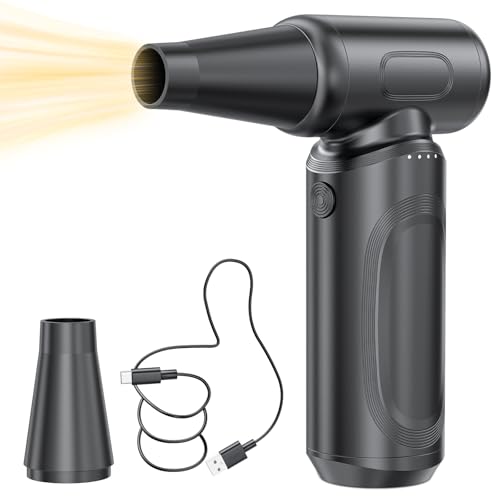 エアダスター 電動ブロワー ブロアー 洗車 150m/sな風速 4段階風量調整 300000RPM 超強力 7500mAh USB-..