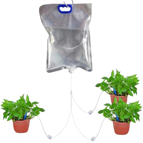 自動水やり機 植物 自動水やり 5.2L 大容量 水袋 3つの水出口 点滴灌漑 ウォーター バッグ 自動給水バ..