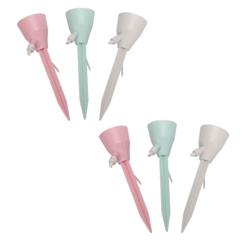 LUYING 自動給水器 6個セット 自動水やり器 植物自動じょうろ 散水 水やり 水遣り器 簡単設置 挿し込むだけ 目詰まり防止 水量調節可能 観葉植物 家庭菜園 盆栽 野菜 ガーデニング