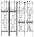 ガーデンガーデン お庭をエレガントに彩る IBフェンス ローズスリム ハイタイプ 幅48×高さ219cm 4枚セット ブラック アイアントレリス IBF-RSS...