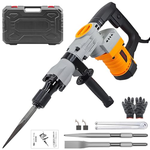 COYXiCE コンクリートハンマー 2400W ハンマードリル 110V 電動ハンマー 4590bpm コンクリート破砕機 ..