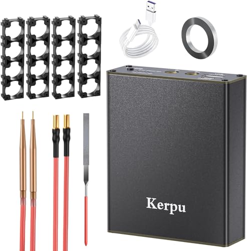 Kerpu スポット溶接機, 11段ポータブル溶接機, 5000mAh 自動モードミニスポット溶接機 充電式,スポット..