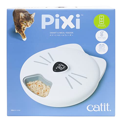 ジェックス Catit Catit Pixi スマート 6ミールフィーダー 猫用スマート自動給餌器 お留守番 早食い防..