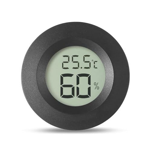 BOMATA ミニ湿度計＆温度計 スイッチ 粘着/嵌入使用可能 デジタル液晶スクリーン 温室ハウス/地下室/家..