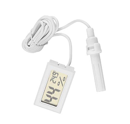 Yデパートセンター55? 小型 デジタル温湿度計 プローブ付き 温度計 湿度計 爬虫類 ペット 水槽 ディス..