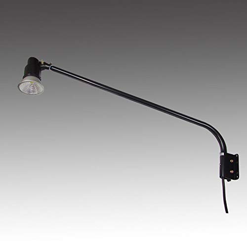屋外用LEDライト12W120W相当形 アームセット(本体色:ブラック アーム長965mm) (6000K昼光色(白色))