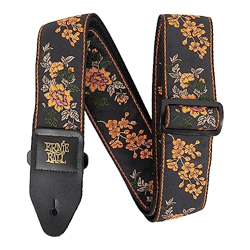 【正規品】 ERNIE BALL 5363 ギターストラップ JACQUARD STRAP TANGERINE BLOSSOM ジャカード・ストラップ タンジェリン・ブロッサム