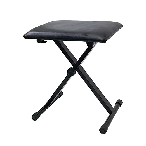 キーボードベンチ ベンチ イス キーボード 折りたたみ 軽量 安定 高さ調節 3段階 (ベンチ黒)