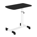 牧小苫\msmr 昇降式デスク 幅60cm×奥行40cm サイドテーブル 組立簡単 スタンディングデスク パソコンデスク 昇降式 無段階 高さ調節60-95cm...