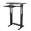 Bauhutte(バウヒュッテ) 昇降式 スタンディングデスク 身長に合わせて高さ設定可能 キーボードスライダー付き (幅70×奥行き45×高さ75.5~117...