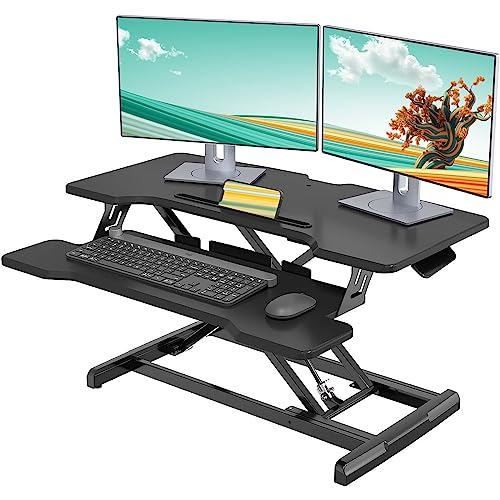 GIBBON MOUNTS スタンディグデスク 卓上 昇降式 幅77×40cm 高さ調節可 昇降デスク デスクライザー オフ..