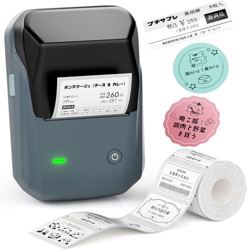 NIIMBOT B1 ラベルメーカー ラベルプリンター 感熱ライター 値札プリンター DIY 商業 宛名メーカー 2 インチ Bluetooth ポータブル 名...
