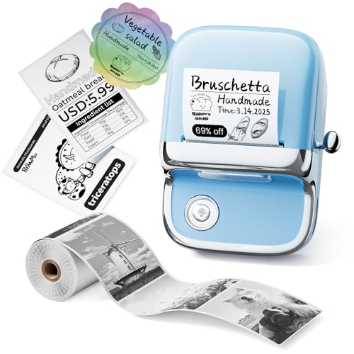 Phomemo M150 多機能コンパクトラベルプリンター - スマホ連携、Bluetooth対応、20〜50mm幅対応、1ロール同梱、業務用・家庭用