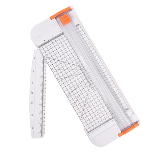ideastore ペーパーカッター 裁断機 カッター スライドカッター 小型 軽量 (ホワイト)
